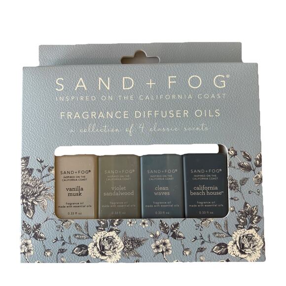 Sand + Fog Diffuser Oils CA Beach House Clean Waves Vanilla Musk Sandalwood etc - Picture 1 of 5